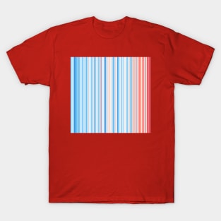 climate warming stripes artwork T-Shirt